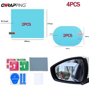 4PCS 자동차 방수 필름 2 자동 백미러 2 측면 Windows 방수 필름 자동차 Accessorie에 대 한 방수 Anti-fog 자동차 스티커