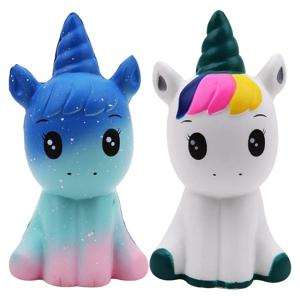 새로운 Squishy 귀여운 유니콘 시뮬레이션 동물 인형 PU 빵 천천히 상승 향기로운 부드러운 짜기 장난감 스트레스 릴리프 아이 크리스마스 선물