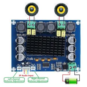 DC 12V 24V 120W*2 TPA3116 D2 듀얼 채널 디지털 파워 오디오 앰프 보드 양호