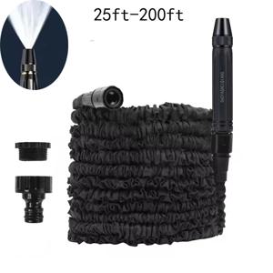 25FT-200FT 확장 가능한 매직 호스 홈 가든 급수 물 파이프 고압 세차 청소 물총 원예 용품