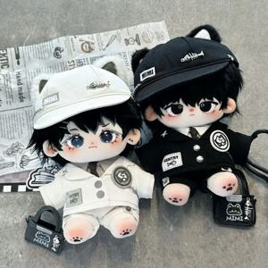 면 인형 옷 봉제 인형, DIY 의류, 고양이 귀 유니폼, 멋진 재킷, 속성 없음 인형 액세서리, 20cm
