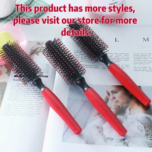 전문가용 정전기 방지 원통형 브리슬 곱슬머리 스타일링 라운드 빗 나일론 빗살 롤러 빗 실제 모발 가발 전용