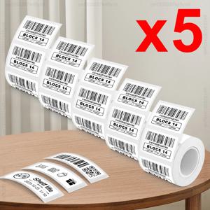 3/5PK E210 P50 열 라벨 스티커 40x30mm 50x30mm E210 P50 Phomemo M110 M220 M200 라벨 프린터 용 접착 라벨 용지 슈트