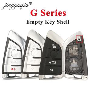 Jingyuqin 자동차 원격 키 쉘 BMW 3 5 6 8 X3 X4 X5 X7 G 시리즈 G21 G20 G31 G30 자동 열쇠가없는 FOB 케이스 하우징 교체 4B