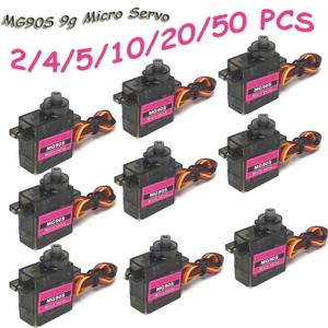 2-50Pcs MG90S 9g 마이크로 서보 메탈 기어 180 ° /360 °   RC 헬리콥터 비행기 RC 보트 RC 자동차 Trex 450 RC 로봇 암 RC 업그레이드 부품