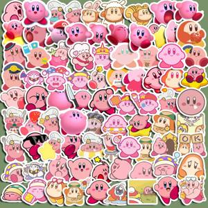 100PCS Kawaii 커비 애니메이션 게임 스티커 스케이트 보드 냉장고 기타 노트북 오토바이 여행 귀여운 만화 아이 장난감 스티커 선물