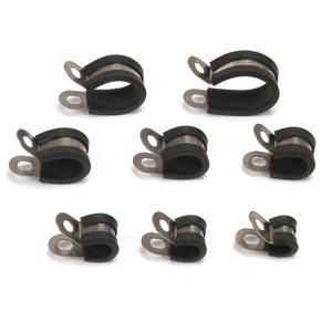 10pcs/20pcs 고무 라이닝 P 클립 케이블 마운팅 호스 파이프 클램프 고정 파이프 스테인리스 스틸 하드웨어 패스너 6-24mm