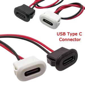 USB 타입 C 커넥터 잭 여성용 타입-C 카드 버클 포함 3A 고전류 고속 충전 잭 포트 USB-C 충전기 소켓 액세서리