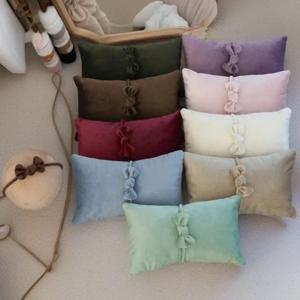아기 소녀 머리띠 신생아 사진 소품 베개 매트 쿠션 사진 액세서리 Bowknot Headwear