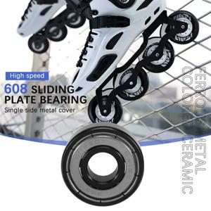 세라믹 608 베어링, ABEC-11 하이브리드 6 화이트 ZrO2 볼, 스케이트보드 베어링, 스케이트 인라인 롤러 XQ, 8x22x7mm, 16 개