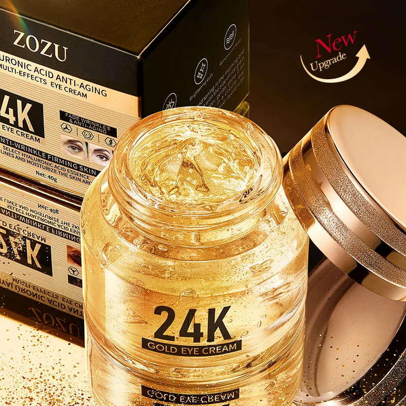 24k 골드 히알루론산 아이 크림 안티 다크 서클 아이 백 퍼밍 모이스춰라이징 아이 스킨 케어 제품