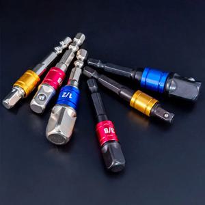 3피스 드릴 소켓 어댑터 세트, 임팩트 드릴 연장 바, 육각 샹크 사각 헤드 드릴 비트, 1/4, 3/8, 1/2 사이즈, 가정용 개선 작업용