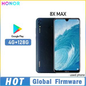 글로벌 펌웨어 HONOR 8X MAX 스마트폰 EMUI 8.2.0 7.12인치 5000mAh 배터리 CPU 스냅드래곤 660 듀얼심 중고폰