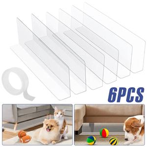 소파 차단기 아래 7Pcs 지우기 접착제 PVC 투명 방수 장난감 차단기와 L 자형 애완 동물 배리어 차단기 침대 소파