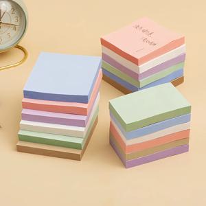 100 매 컬러 스티커 메모 패드 Posits 편지지 종이 스티커 게시됨 메모 메모장 노트 학교 사무실 메시지 스티커