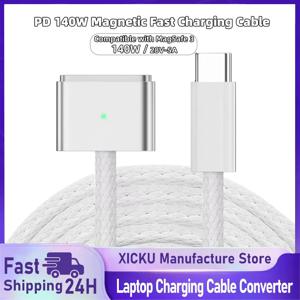 USB Type-C to Magsafe 3 자기 충전기 코드 노트북 충전 케이블 변환기 PD 140W for MacBook Air/Pro A2442 A2485 A2681
