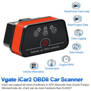 Vgate iCar2 ELM327 V2.2 안드로이드 용 OBD2 스캐너 iOS 블루투스 3.0 WiFi OBD 2 자동차 진단 도구 코드 리더 PK ELM327 V1.5
