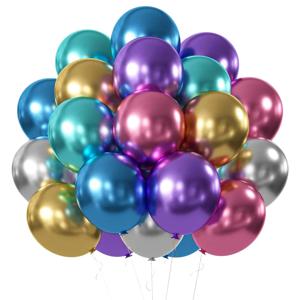 20/40pcs 금속 풍선 골드 핑크 블루 헬륨 공 결혼식 성인 생일 파티 장식 크롬 라텍스 베이비 샤워 글로브