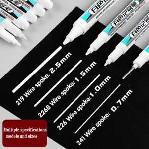0.7/1.0/1.5/3.0mm 흰색 마커 펜 목재 플라스틱 가죽 유리 돌 금속 용품에 대 한 유성 방수 영구 페인트 마커