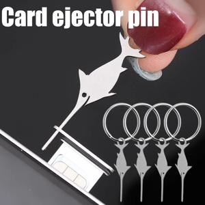 유니버설 골무 황새치 모양 스마트 폰용 스테인레스 스틸 바늘 Sim 카드 트레이 제거 꺼내기 핀 키 도구 Sim 카드 팁