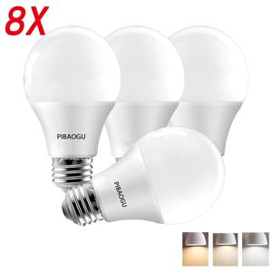 8PCS LED 전구 E27 B22 E14 AC220/110V 3W 6W 9W 12W 15W 18W 밝기 및 낮은 에너지 소비 거실 홈 LED 전구