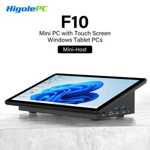 히고레 F10 10.1인치 팬리스 미니 PC 인텔 N5095 윈도우 11 WiFi5 8GB 128GB 5000mAh 4K RS-232 RJ45 노트북 데스크탑 PC 미니 컴퓨터