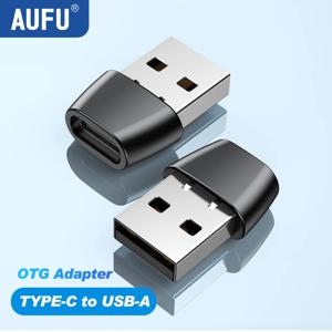 AUFU 1/5/10pcs 유형 C-USB OTG 어댑터 유형-c 여성-USB 남성 변환기 아이폰 16 Xiaomi 삼성 S21 USBC OTG 커넥터