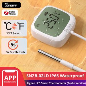 SONOFF SNZB-02LD IP65 지그비 LCD 스마트 온도계 (프로브 포함) 수영장, 욕조, 냉장고, 냉동고 액체 온도 측정
