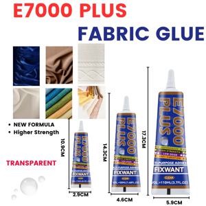 E7000 PLUS 다목적 접착제 - 직물, 가죽, 금속, 플라스틱, 목재, 보석 DIY 및 수리를 위한 강력하고 유연한 접착제