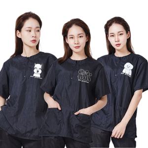 S-3XL 애완동물 미용사 재킷 애완동물샵 병원 털 묻어나지 않는 방수 작업복 고양이 강아지 애완동물 살롱 케어 유니폼 남녀공용