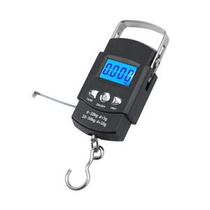 50kg/10g 휴대용 LCD 전자 손 저울 여행용 교수형 저울 100cm 길이의 개폐식 측정 테이프