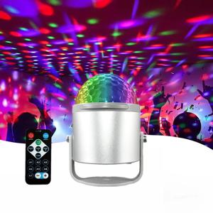 LED 무대 디스코 조명 회전 DJ 볼 스트로브 리모컨 사운드 컨트롤 매직 댄스 카 RGB 크리스마스 선물 파티 클럽 레이저 쇼 램프