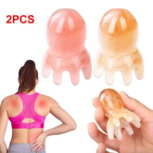 레진 문어 마사지 빗 두피 경락 긁기 두피 마사지 브러쉬 침술 SPA 괄사 마사지 빗 피로 완화 마사지