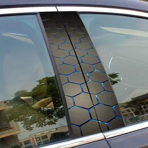 자동차 B-필러 스티커 허니콤 스크래치 방지 방수 보호 스티커 자동차 도어 장식 스티커 자동차 액세서리