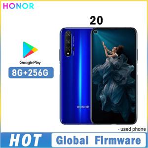 글로벌 펌웨어 HONOR 20 스마트폰 화웨이 킬린 980 6.26인치 매직 UI 2.1.0 3750mAh 안드로이드 9.0 후면 카메라 48MP 중고폰