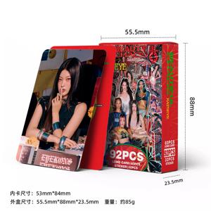 92개/세트 Kpop 아이돌 KATSEYE 신상 앨범 BEAUTIFULCHAOS 로모 카드 라라 다니엘라 HD 인쇄 포토카드 스티커 마논 메간 팬 선물