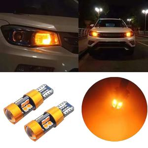 1 쌍의 자동차 T10 12V LED 신호등 오렌지 앰버 라이트 위치 주차 도시 조명 T10 168 194 2825 W5W 19SMD LED 전구