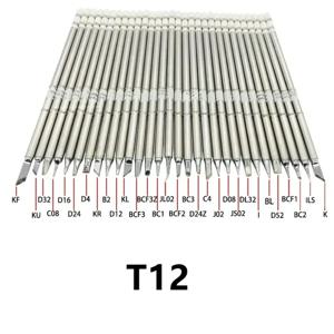 T12 납땜 인두 팁 키트 - T12-K B2 BL I ILS JL02 D24 KF BC2 BC3 C4 (FX951 마이크로 DIY 납땜 스테이션용)