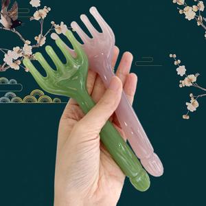 5발톱 레진 경혈 마사지 브러시 괄사 지압점 해제 얼굴 마사지 도구 두피 마사지기 스트레스 해소 도구