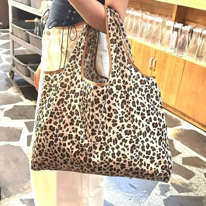 패션 포켓 접이식 에코백 대용량 재사용 가능한 식료품 쇼핑백 여성용 토트백 50lb 세탁 가능 여행 가방