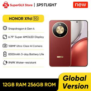 2025 신형 HONOR X9d 5G 글로벌 버전 6.79인치 120Hz 슈퍼 AMOLED 디스플레이 108MP OIS 카메라 8300mAh 3일 배터리 Android15 듀얼 SIM