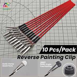 MSWZ MS130 리버스 페인팅 클립 10개입 스프레이 메탈 컬러링 도구 건담 모델 키트 빌딩 DIY 공예 페인팅 액세서리