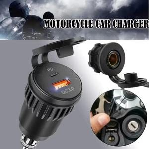 QC 3.0 오토바이 소켓 12v to usb c 유럽 플러그 USB C 고속 충전 어댑터 오토바이 헬라 DIN 플러그 소켓 전원 BMW용