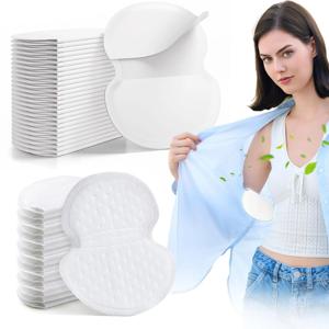 10-80Pcs 여성과 남성을위한 겨드랑이 땀 패드 과도한 발한과 싸우십시오 편안한 무미 비가시성 추가 접착제 일회용