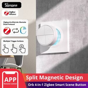 SONOFF Orb 4-in-1 퓨전 시리즈 SNZB-01M 지그비 스마트 씬 버튼 원터치 씬 트리거 지그비 & eWeLink 원격 듀얼 프로토콜