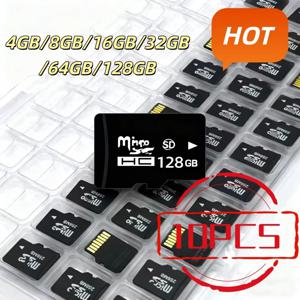 2026 10pcs 8/16/32/64/128GB 플래시 메모리 카드 안드로이드 스마트 폰 태블릿 카메라 액세서리 용 휴대용 고속 마이크로 TF 카드