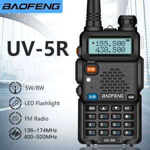 바오펑 UV-5R 무전기 5W/8W 양방향 라디오 커뮤니케이터 VHF/UHF 136-174MHz & 400-520MHz 스테이션 수신기 햄 무선 세트