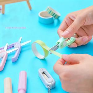 모란디 휴대용 미니 가위 창의적인 확장형 및 접이식 미니 가위 다기능 안전하고 귀여운 작은 가위