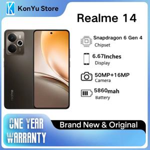 리얼미 14 5G 스마트폰 스냅드래곤 6 4세대 칩셋 120Hz 6.67인치 AMOLED 디스플레이 6000mAh 배터리 NFC 구글 플레이 4G 폰