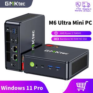 GMKtec M6 울트라 미니 PC AMD Ryzen 5 7640HS 윈도우 11 프로 듀얼 2.5G 듀얼 LAN WiFi 6E BT 5.2 데스크탑 컴퓨터 USB 4.0 미니 PC